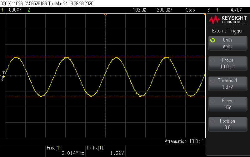 Sine 2MHz